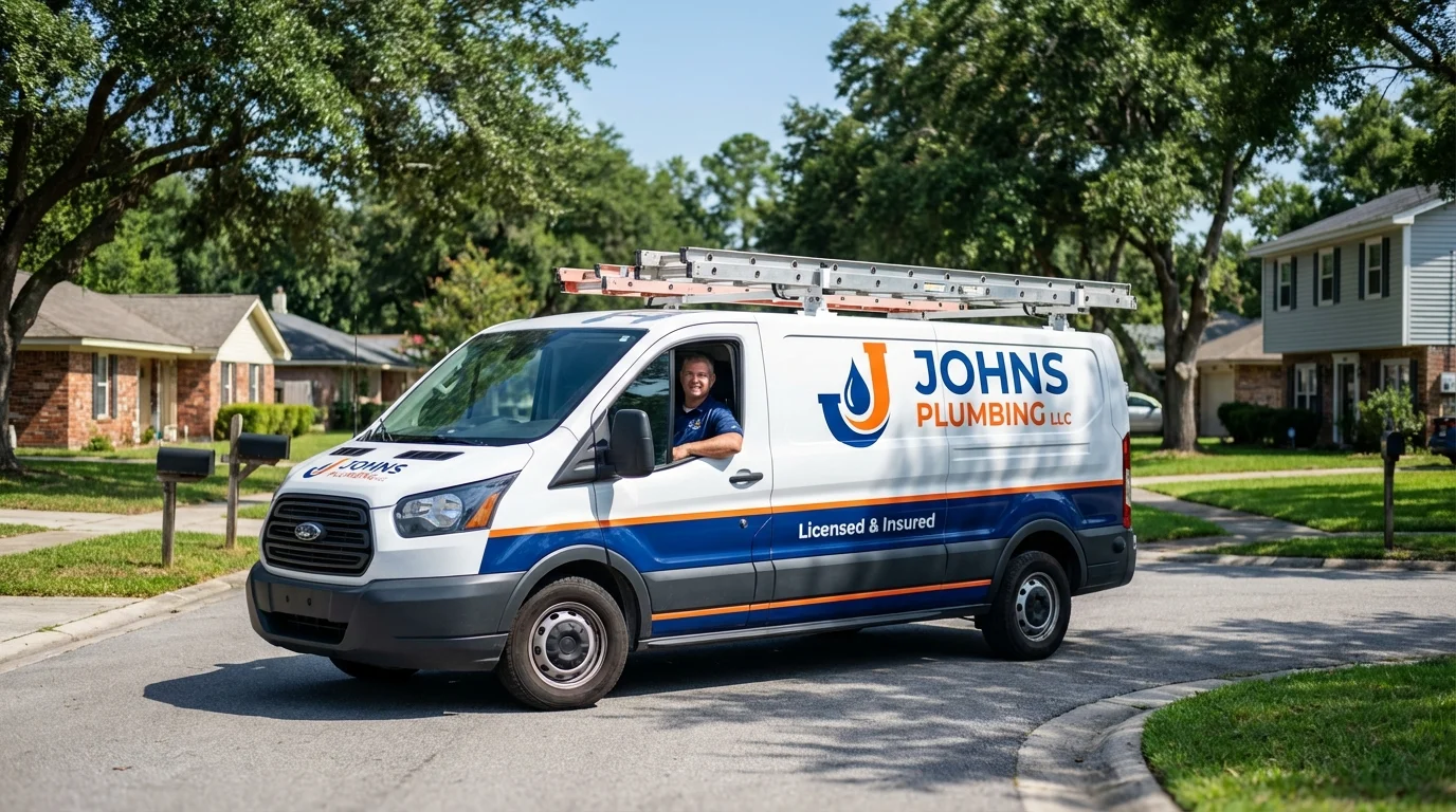 Johns Plumbing LLC service van in Congress, AZ